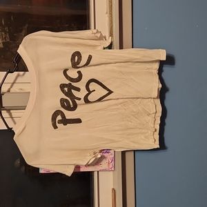 White "peace ❤️" shirt